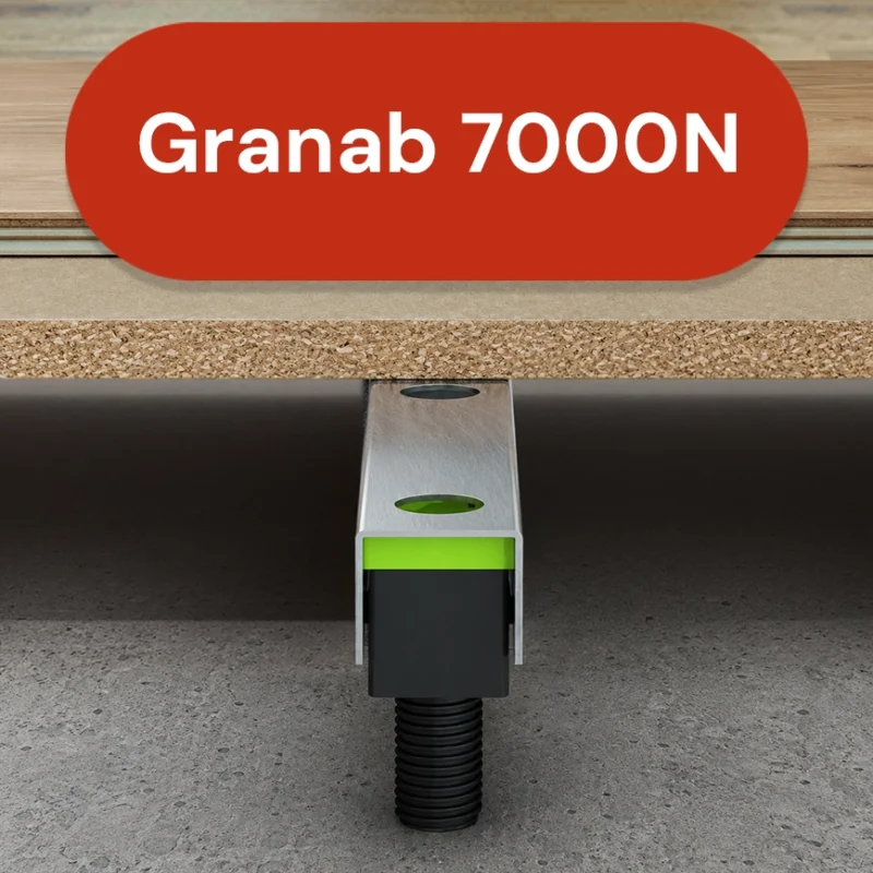 Granab vloer 7000N ondervloersysteem staal verstelbaar 50 420 mm
