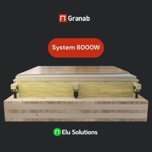 Granab CLT vloer systeem 8000W ondervloersysteem hout verstelbaar 85 tot 480 mm